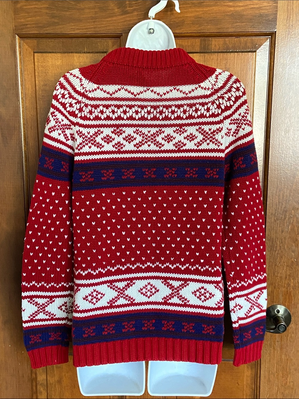 Vintage L L Bean 80’s - 90’s virgin acrylic Fiber Nordic Fair Isle patterns M/L - Picture 4 of 11